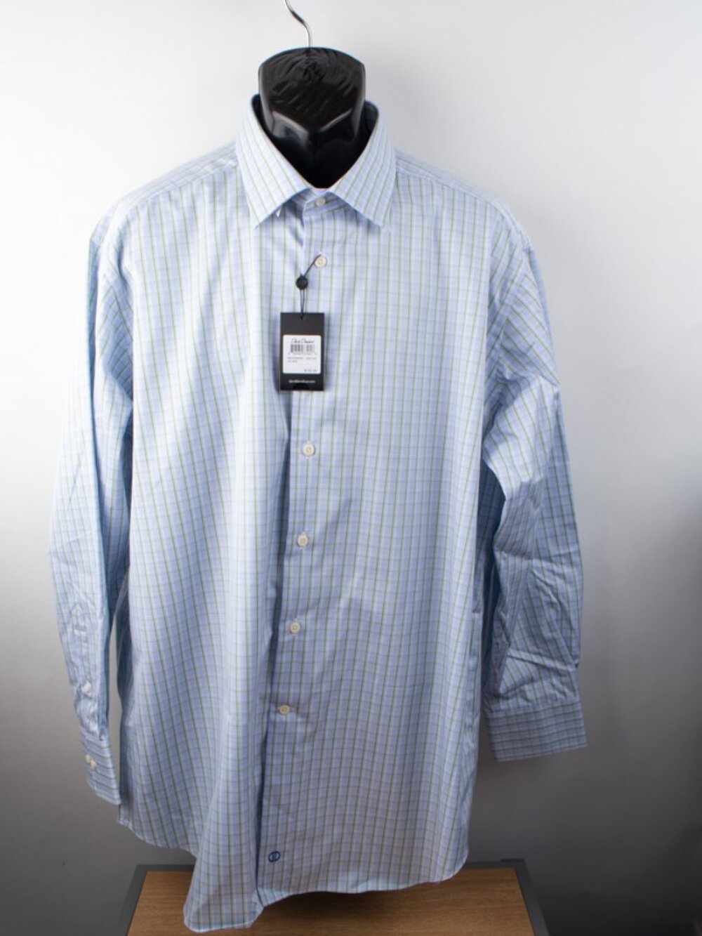 David Donahue Sky Grass Men's 18 34/35 Long Sleeve Shirt NWT $135